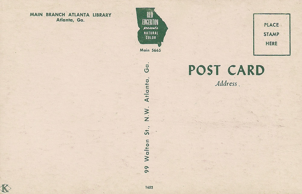 Main library
        postcard (back)